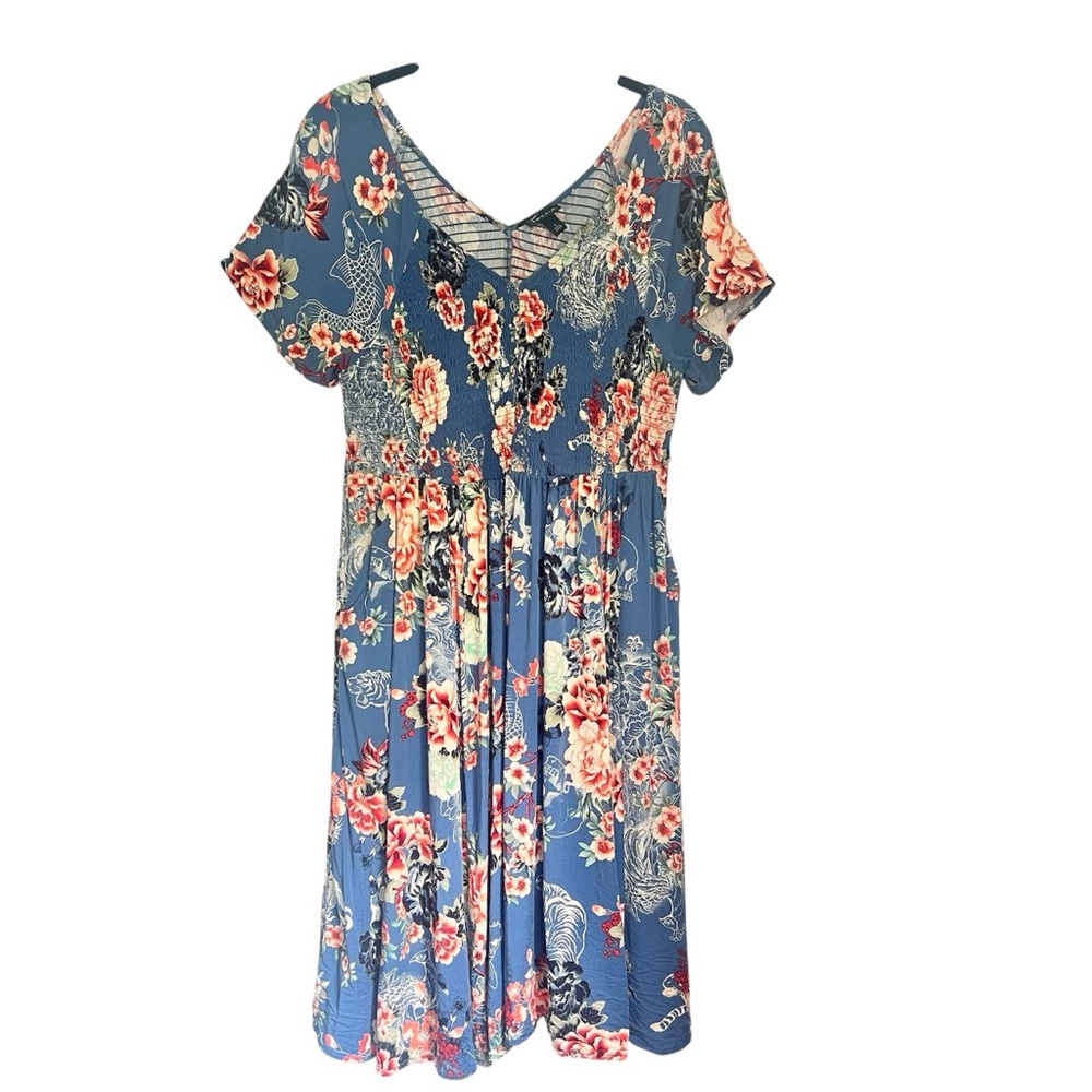 Torrid Mini Challis smocked skater dress size 1X